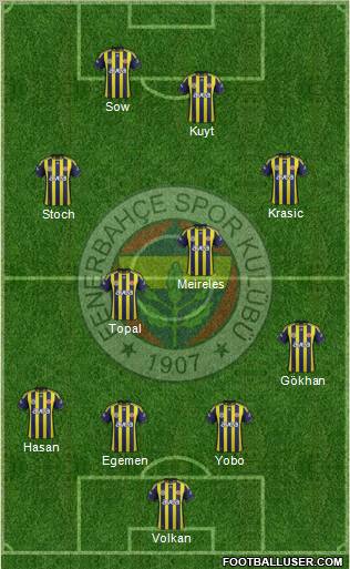 Fenerbahçe SK Formation 2012