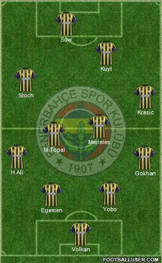 Fenerbahçe SK Formation 2012