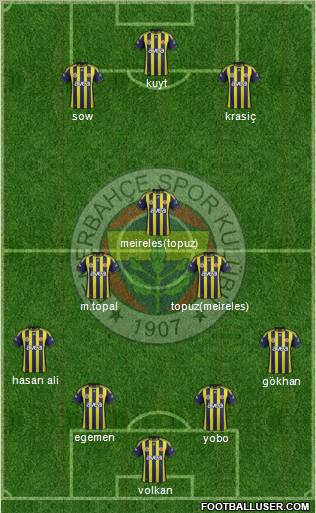 Fenerbahçe SK Formation 2012