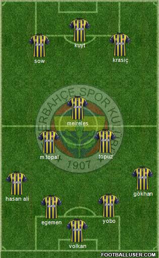 Fenerbahçe SK Formation 2012