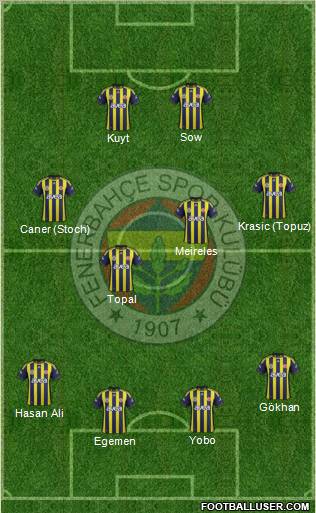 Fenerbahçe SK Formation 2012