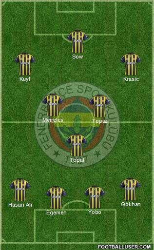 Fenerbahçe SK Formation 2012
