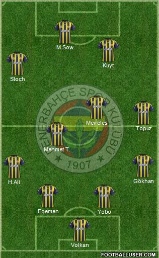 Fenerbahçe SK Formation 2012