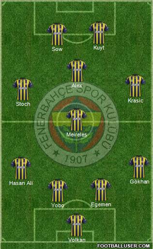 Fenerbahçe SK Formation 2012