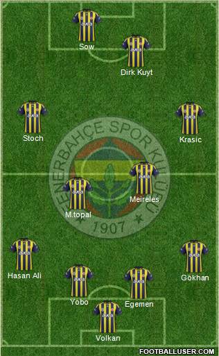 Fenerbahçe SK Formation 2012