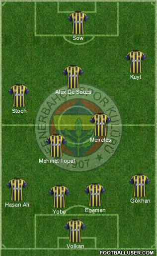 Fenerbahçe SK Formation 2012