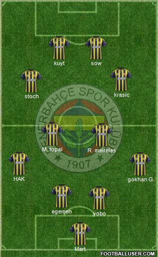 Fenerbahçe SK Formation 2012