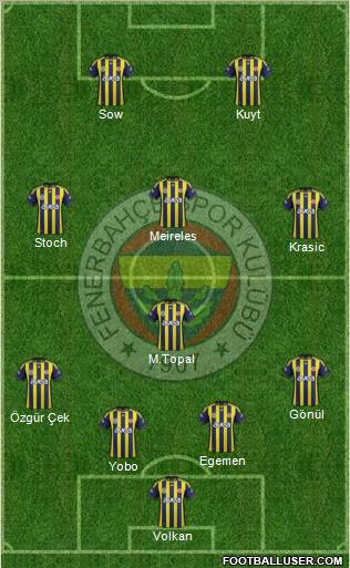 Fenerbahçe SK Formation 2012
