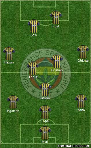 Fenerbahçe SK Formation 2012
