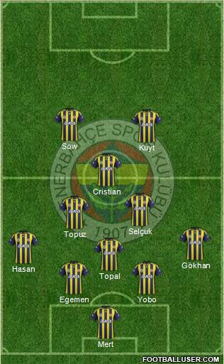 Fenerbahçe SK Formation 2012
