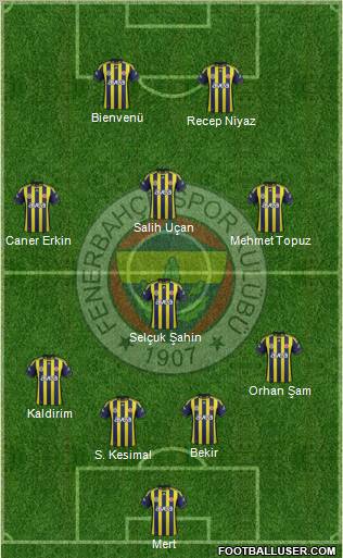 Fenerbahçe SK Formation 2012