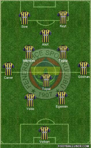 Fenerbahçe SK Formation 2012