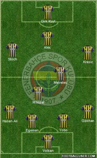 Fenerbahçe SK Formation 2012