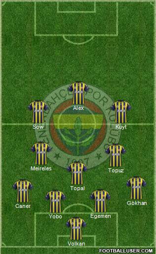 Fenerbahçe SK Formation 2012