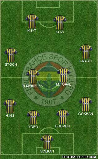 Fenerbahçe SK Formation 2012