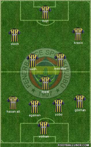 Fenerbahçe SK Formation 2012