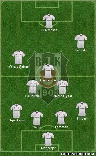 Besiktas JK Formation 2012