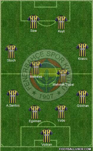 Fenerbahçe SK Formation 2012