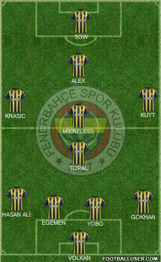 Fenerbahçe SK Formation 2012