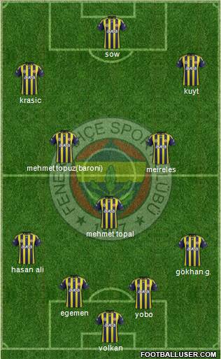 Fenerbahçe SK Formation 2012