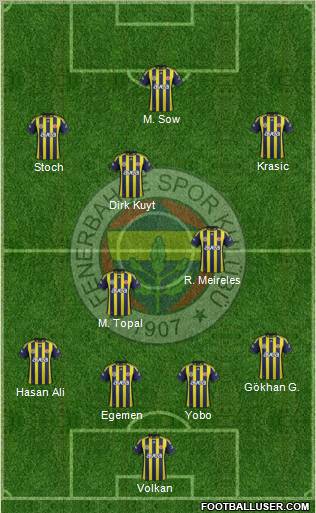 Fenerbahçe SK Formation 2012