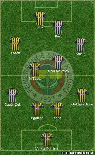 Fenerbahçe SK Formation 2012