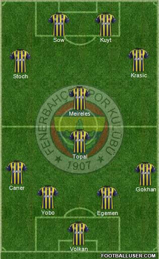 Fenerbahçe SK Formation 2012