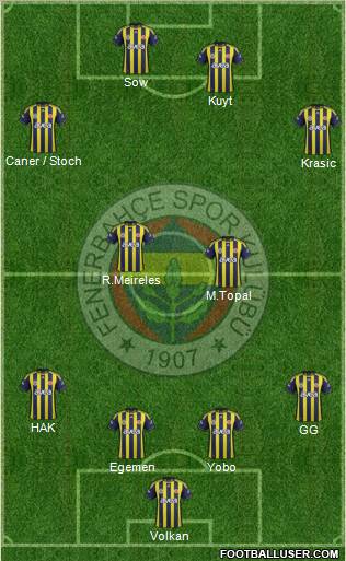 Fenerbahçe SK Formation 2012
