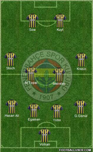 Fenerbahçe SK Formation 2012