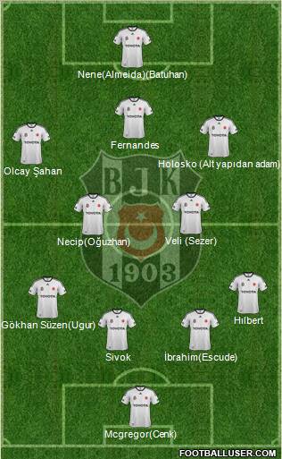 Besiktas JK Formation 2012