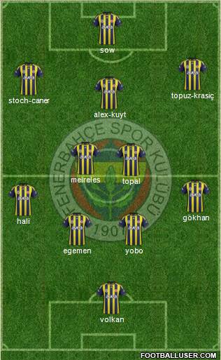 Fenerbahçe SK Formation 2012