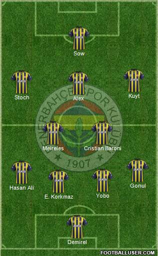 Fenerbahçe SK Formation 2012