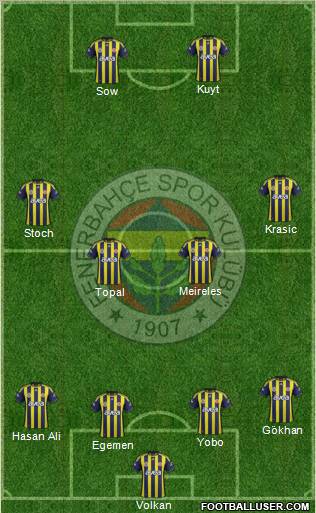 Fenerbahçe SK Formation 2012