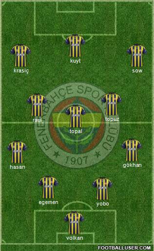Fenerbahçe SK Formation 2012