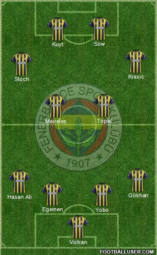 Fenerbahçe SK Formation 2012