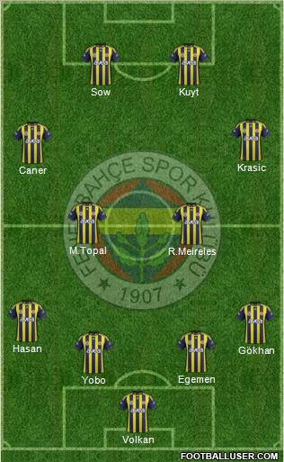 Fenerbahçe SK Formation 2012