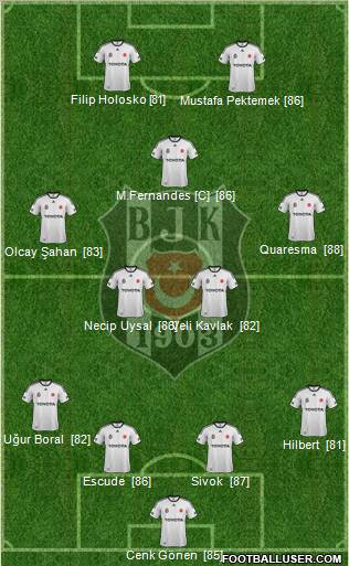 Besiktas JK Formation 2012