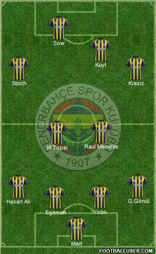 Fenerbahçe SK Formation 2012
