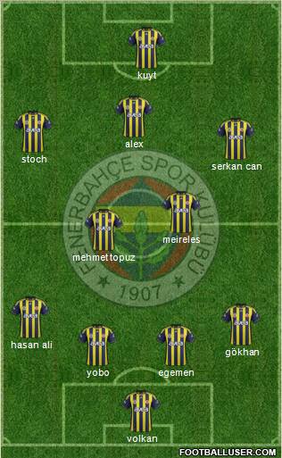 Fenerbahçe SK Formation 2012