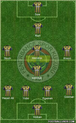 Fenerbahçe SK Formation 2012