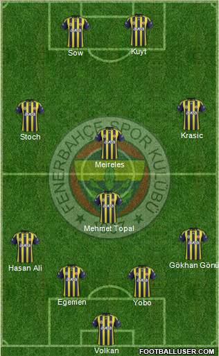 Fenerbahçe SK Formation 2012