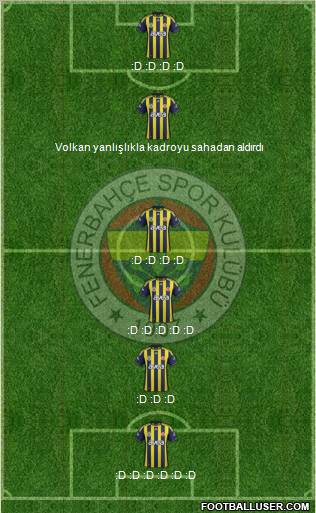 Fenerbahçe SK Formation 2012