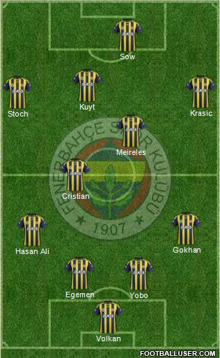 Fenerbahçe SK Formation 2012