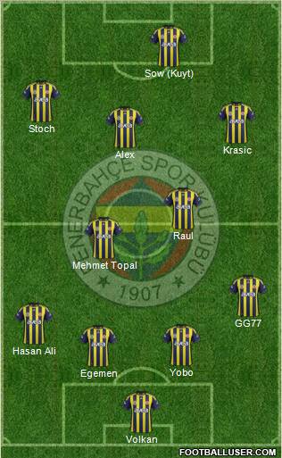 Fenerbahçe SK Formation 2012