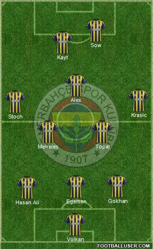 Fenerbahçe SK Formation 2012