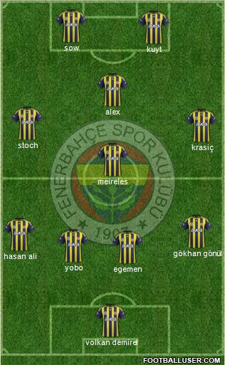 Fenerbahçe SK Formation 2012