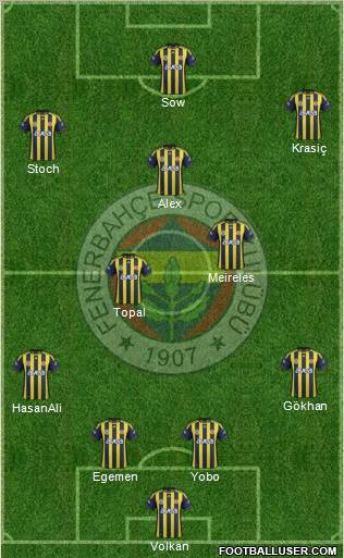 Fenerbahçe SK Formation 2012