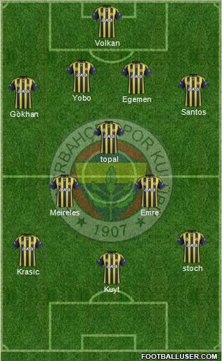 Fenerbahçe SK Formation 2012