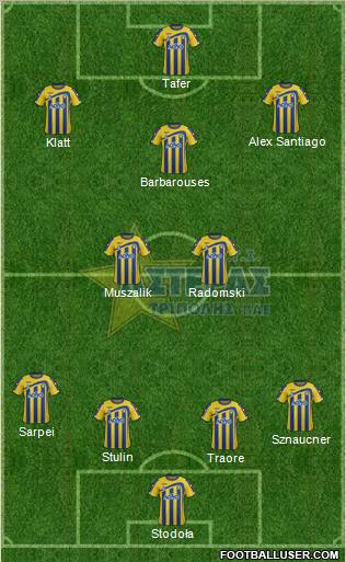 AGS Asteras Tripolis Formation 2012