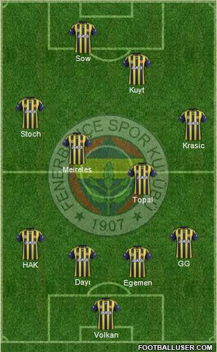 Fenerbahçe SK Formation 2012